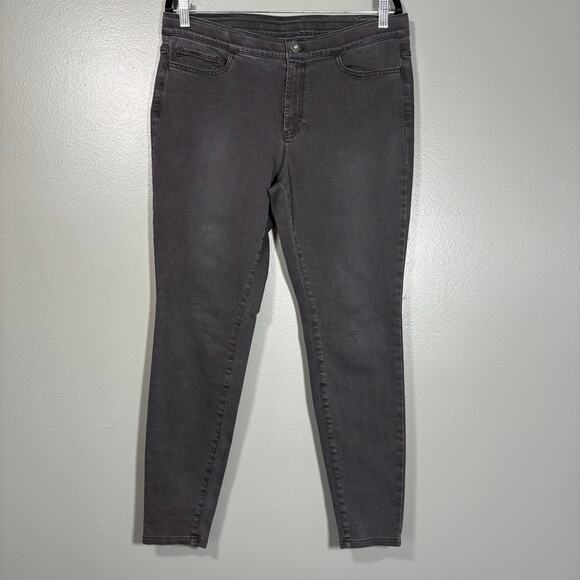 J. Jill Denim Women's 5 Pocket Leggings Black Jeggings Jeans - Size 12 - Skinny - Picture 1 of 8